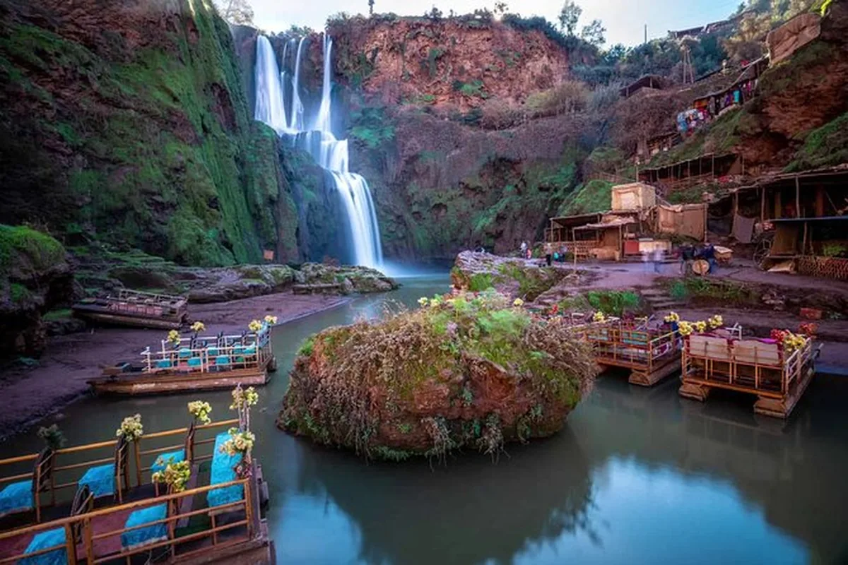 Boat Ride Beneath the Falls