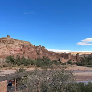 Panorama of the UNESCO-listed Ait Ben Haddou ksar on the shared 3-day tour to Fes