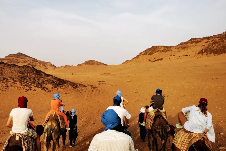 Sunset over the dunes of the Zagora desert on the 2-day tour from Marrakech